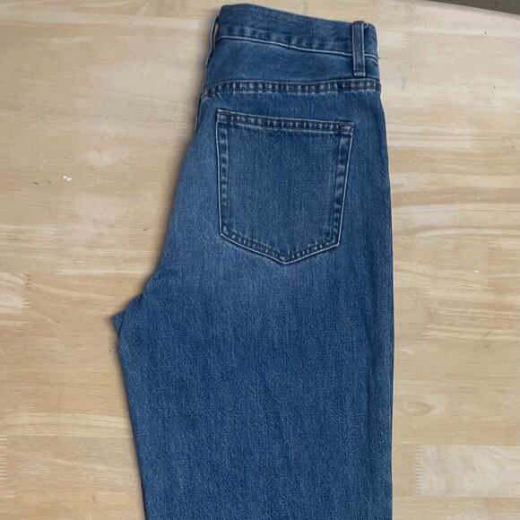 UNIQLO Women´s blue flare wide leg high rise loose fit jeans size 24 - Picture 3 of 9